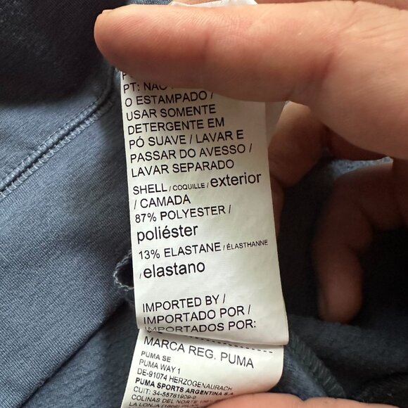 Puma Sweater Mens XL Crewneck Pullover Blue Long Sleeve - Picture 10 of 10